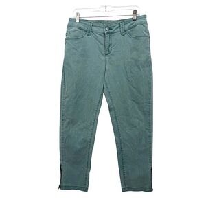 Lee Shapetastic Hidden Hold Colored Jeans Ankle Zip Slim Leg Green Casual Sz 12M